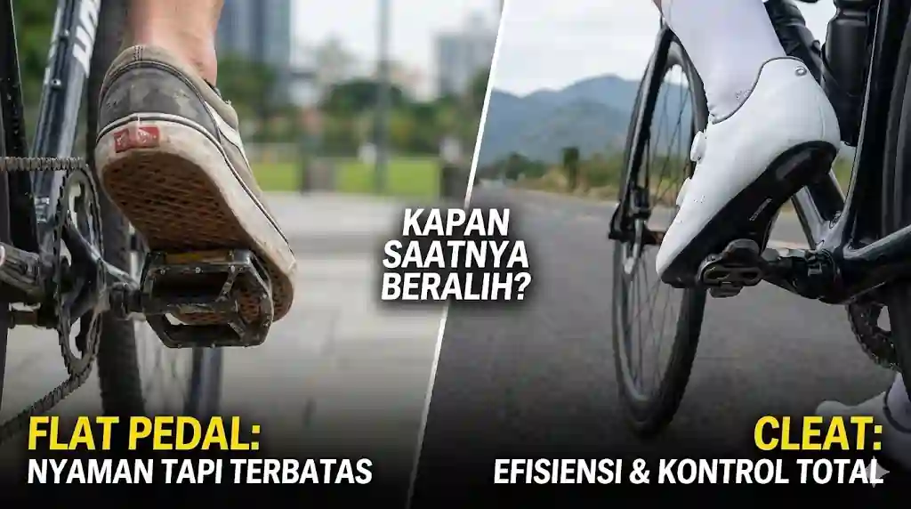 perbedaan pedal cleat dan flat